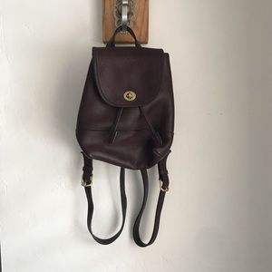 Vintage leather coach backpack 9960